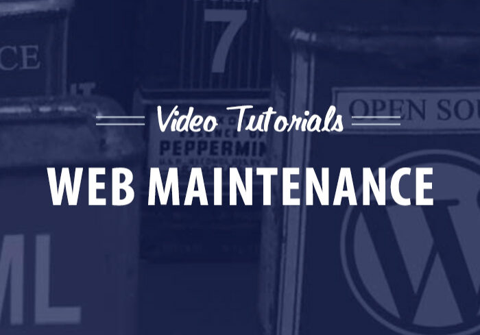 video-tutorials-web-maintenance
